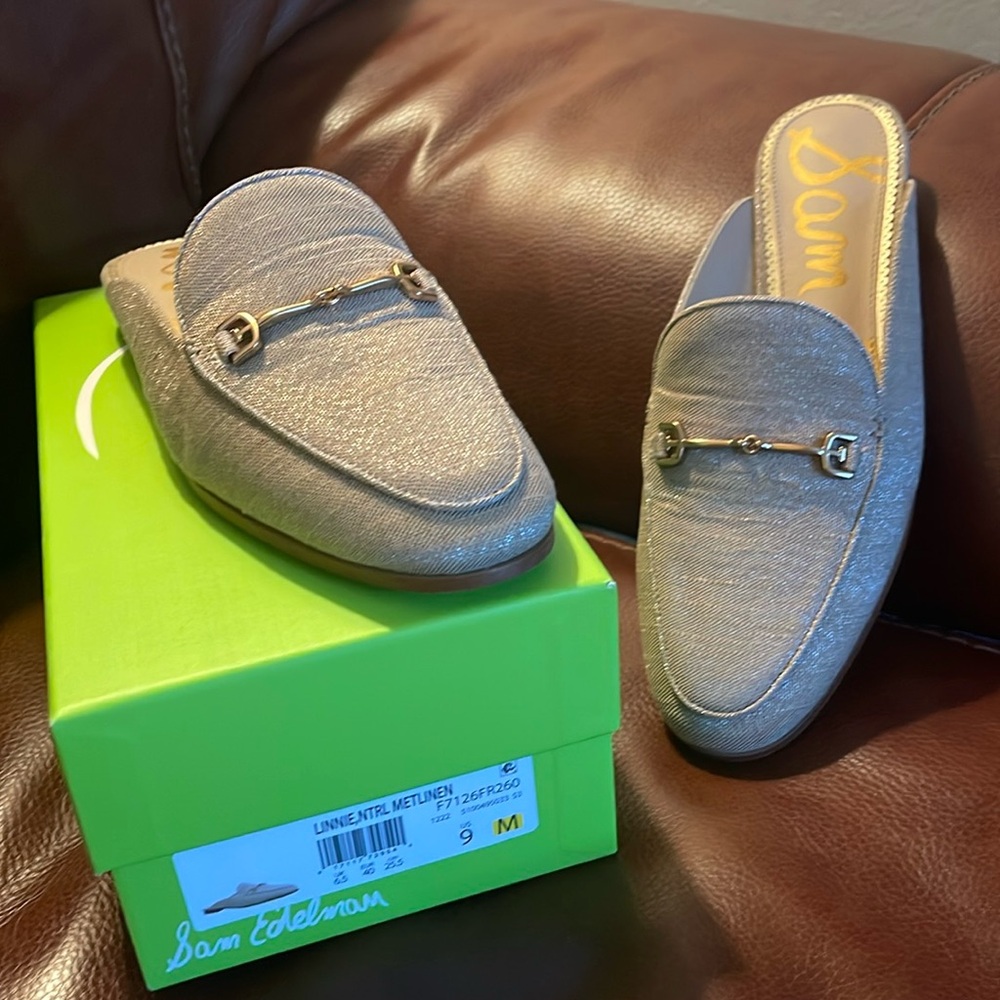 Sam Edelman Linnie Natural Metlinen mules